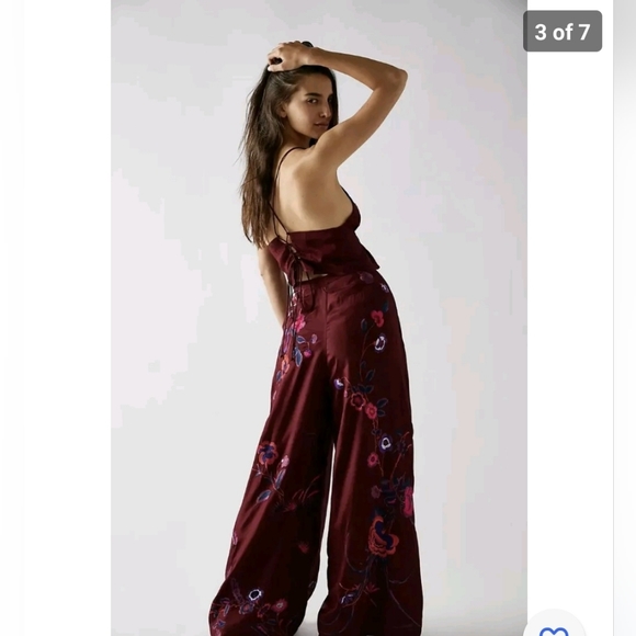 Free People Mimi Embroidered Set (Pants Only ) - Picture 3 of 8